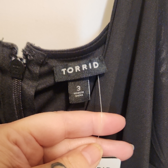 Torrid Black One Shoulder Ruffle Dress - Picture 2 of 2